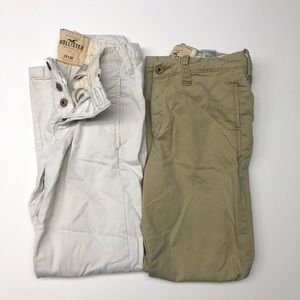 28x30 Men’s Hollister Off-White & Khaki Button Fly